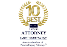 Certificate of 10 best attorney client satisfaction award for 2 years - The Law Man Group, APC,.